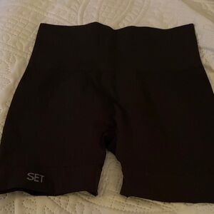 Set active biker shorts brown